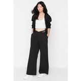 Trendyol Black Print Detailed Wide Leg Knitted Trousers | shoptok.hr