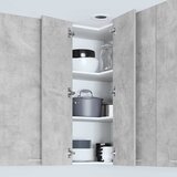 Viseći ormarić s pohranom Beton siva i bijela 57 x 57 x 100 cm | Eponuda.ba