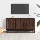 TV ormarić smeđi hrast 100x35x50 cm Konstruirano drvo i metal | shoptok.hr