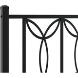  Metalno zamjensko uzglavlje crno 107 cm | shoptok.hr