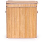 ModernHome košara za rublje od bambusa 100l s 2 pretinca i poklopcem | shoptok.hr