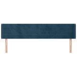  Uzglavlje s ušima tamnoplavo 183x16x78/88 cm baršunasto | shoptok.hr