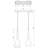  Luster na sajli MUZA 2xE27/60W/230V | Eponuda.com