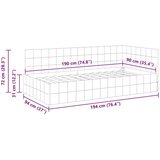 vidaXL Kutni okvir kreveta s uzglavljem Žuta 90 x 190 cm Baršun | shoptok.hr