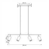 Brilagi Luster na sajli SELE 4xGU10/30W/230V crna | Eponuda.com