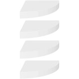 vidaXL Plutajuće kutne police 4 kom bijele 25 x 25 x 3,8 cm MDF | shoptok.hr