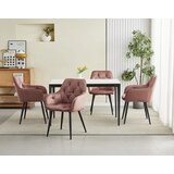  JORK stolica - ružičasti baršun / crne noge x 1 | shoptok.hr