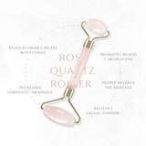 KORIKA Tools Face Roller Rose Quartz Stone valjak za masažu za lice i vrat Quartz Roller Pink | shoptok.hr