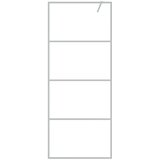 Pregrada za tuš srebrna 80 x 195 cm s prozirnim staklom ESG | shoptok.hr