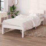  Posteljni okvir bel iz trdne borovine 100x200 cm, (20647635) | Shoptok.si