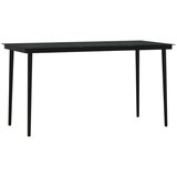  5-dijelni vrtni blagovaonski set s jastucima crni | shoptok.hr