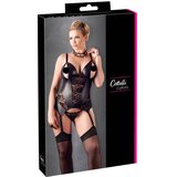 Cottelli - Ženski top s cvetlicami za polno oprsje (črn) - XXL Cene