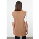 Trendyol Camel Basic V-Neck Knitwear Sweater | Shoptok.si