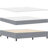 Box Spring Postelja z Blazino Svetlo Siva 180x200 cm Tkanina, (22050573) | Shoptok.si
