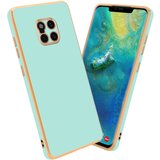Cadorabo Ohišje, združljiv s Huawei v sijajni metini zeleni barvi - Zlato - zaščitni pokrov iz fleksibilnega silikona TPU in z zaščito pred kamero, (20593042) | Shoptok.si