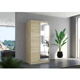ADRK Furniture Garderobna omara z drsnimi vrati Orlando - 100 cm - sonoma hrast