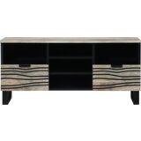 vidaXL Omare in policami za shranjevanje medijev Bela in črna | Shoptok.si