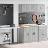 vidaXL Garažne omare 2 kosa siva sonoma inženirski les, (22047771) | Shoptok.si