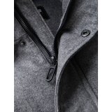 Ombre Men's lightweight jacket with mesh lining and hood - grey | shoptok.hr