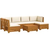  Set vanjskih sofa s jastukom 7 Komad Smeđa Čvrsto drvo akacije | Eponuda.ba