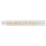 HEKA Zložljivi meter (Dolžina: 2 m, Bela, Natis: NAJBOLJŠI BRAT) | Shoptok.si