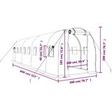  Staklenik s čeličnim okvirom zeleni 16 m² 8 x 2 x 2 m | shoptok.hr