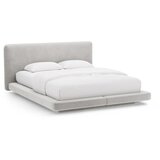 Micadoni Svijetlo sivi tapecirani bračni krevet 140x200 cm Linea – | shoptok.hr