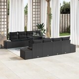  Sjedeća garnitura za vrt 9 kom. Crna poliratan 100 x 55 x 73 cm | shoptok.hr