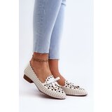 Boto White Women's Cutout Ballerina Flats with Bow Nestavia | Shoptok.si