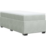 Box spring krevet s madracem svjetlosivi 80 x 200 cm baršunasti | shoptok.hr