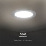  led ugradno svetlo sa samsung čipom LED/6W/230V 3000K, prečnika 12 cm, belo | Eponuda.com