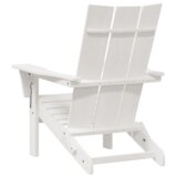 vidaXL Sklopive Adirondack stolice 2 kom Bijela 74.5x80.5x90 cm HDPE | shoptok.hr