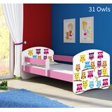  Otroška postelja ACMA z motivom, stranska roza 140x70 cm 31 Owls | Shoptok.si