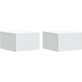  Noćni ormarić za montažu na zid 2 pcs Bijela 33 x 34 5 x 20 cm | shoptok.hr