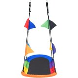 vidaXL Gugalnica gnezdo z zastavicami 165x70 cm | Shoptok.si