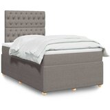  Krevet s oprugama i madracem smeđesivi 120 x 200 cm od tkanine | shoptok.hr