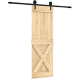 vidaXL Drsna vrata s kompletom vodil 70x210 cm trdna borovina, (20804561) Cene