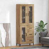 vidaXL Highboard Umjetnički hrast 69,5 x 34 x 180 cm Konstruirano drvo | shoptok.hr
