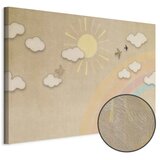  Slika - Holiday Sky - Sunny Day with a Rainbow and Flying Birds 90x60 Premium Print | shoptok.hr