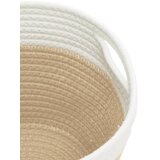  Košare za pohranu 2 kom bež-bijele Ø 24 x 18 cm pamučne | shoptok.hr