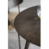 Rowico Temno rjava okrogla jedilna miza v hrastovem dekorju ø 115 cm Yumi – | Shoptok.si