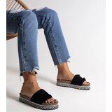 Gemre Massive black flip-flops with decorative sole Nibalie | ePonuda.com
