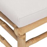  6-dijelna vrtna garnitura od bambusa sa svjetlosivim jastucima | shoptok.hr