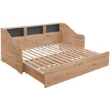 CARRYHOME RAZTEGLJIVA POSTELJA 90 cm x 200 cm , temno siva, hrast artisan | Shoptok.si