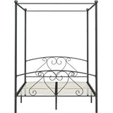  Okvir za krevet s nadstrešnicom sivi metalni 140 x 200 cm | shoptok.hr