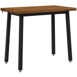  90 x 55 x 75 cm Čvrsto drvo akacije Prirodna i crna Pravokutni | shoptok.hr