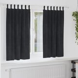  Zavjese za zamračivanje 2 kom. Crna 140 x 175 cm Baršun | shoptok.hr