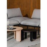 noo.ma Črna okrogla klubska mizica z mizno ploščo v hrastovem dekorju ø 55 cm Kuvu – | Shoptok.si