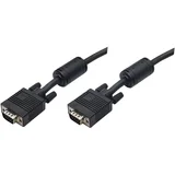 VGA priključni kabel VGA 15-polni vtič\, VGA 15-polni vtič 15.00 m črna 372183 lahko se privije VGA kabel, (20410578)