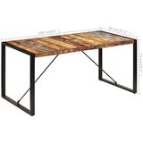  Blagovaonski stol od masivnog obnovljenog drva 160 x 80 x 75 cm | shoptok.hr